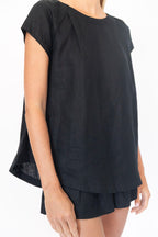 Linen Tunic in Black