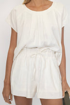 Linen Shorts in Marcona