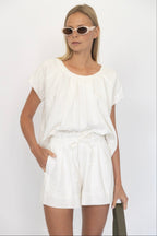 Linen Shorts in Marcona