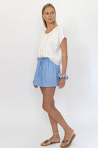 Linen Shorts in Marcona