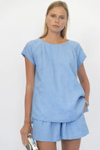 Linen Tunic in Black